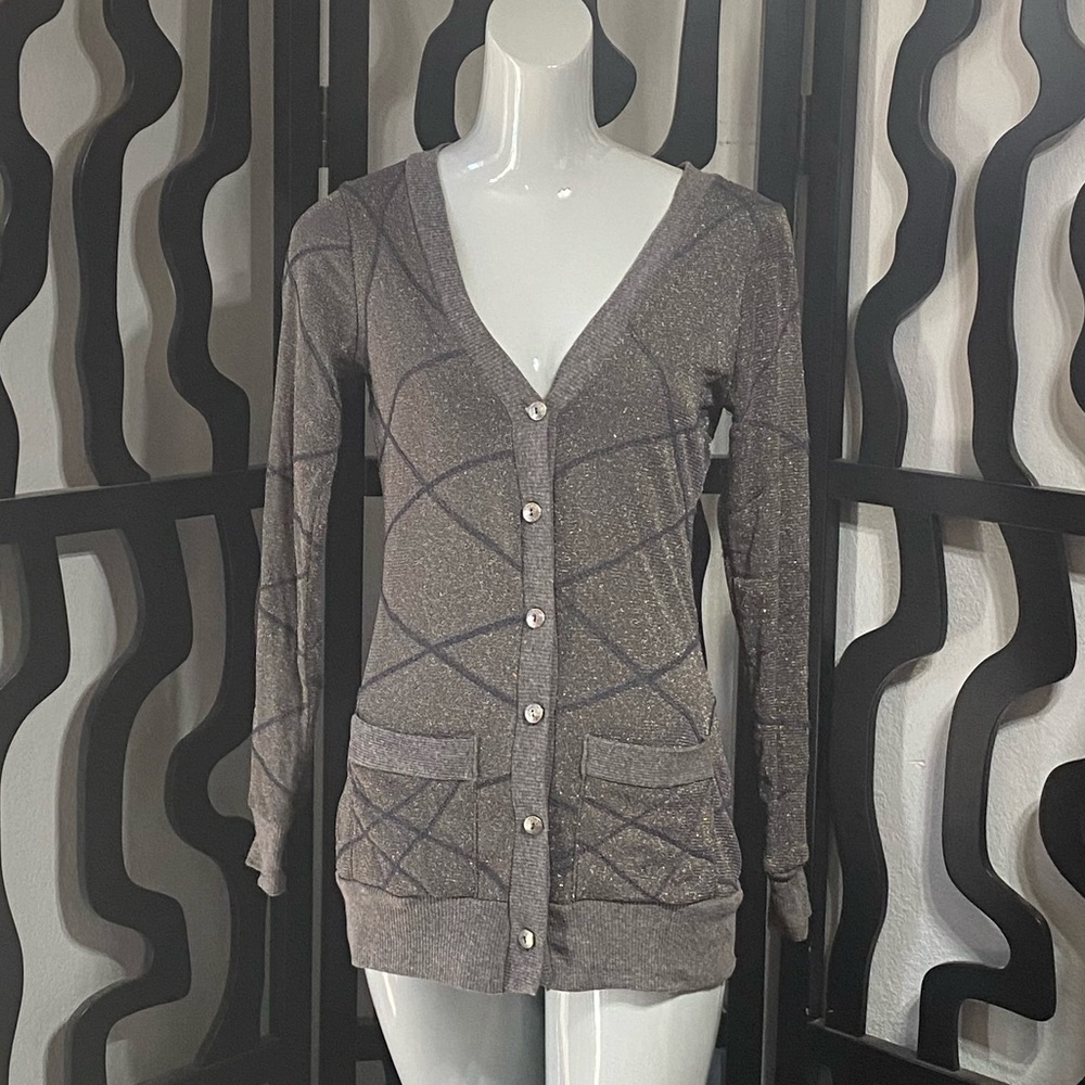 BKE Gray Buttoned Cardigan
